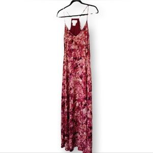 Floral Maxi Dress in Red and Pink Size S Nicole Miller